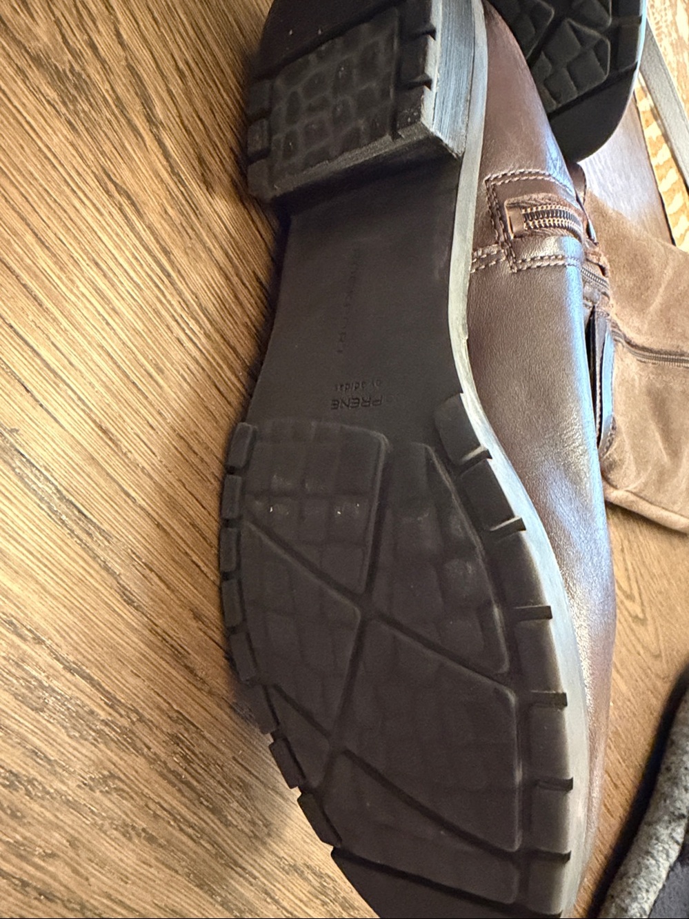 Rockport Brown Leather & Suede Tall Riding Boots - Picture 4 of 6